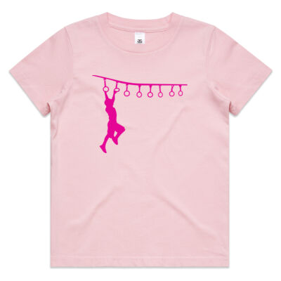 Youth Monkey Tshirt Pink Thumbnail